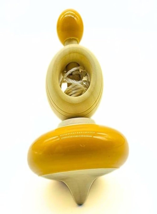 SubiMouIQ Eco-Friendly Wooden Rope Spinning Top, Pambaram, Bongaram, Lattu Toys for Kids, Ideal for Motor Skills and Imaginative Play |, Ages 3 Years and UP || Best Fun Playing Gift (Pack of 2) - Image 3